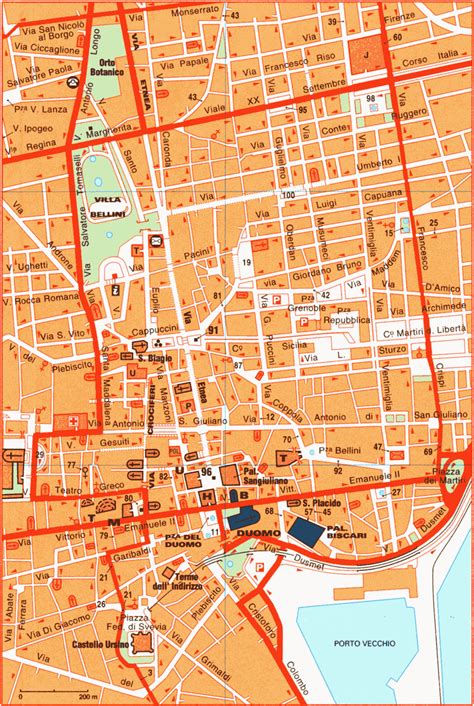 map of catania sicily.